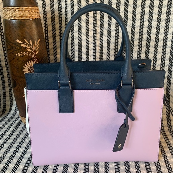Cameron medium satchel lavender navy kate spade - Picture 8 of 8